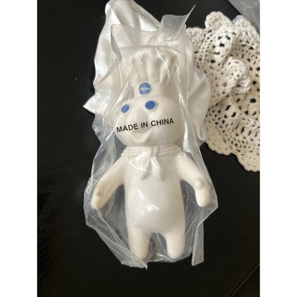 Vintage 1995 Pillsbury Poppin Fresh Doughboy Rubber 7" Figure Swivel Head Doll - Picture 3 of 7